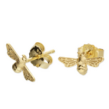 Bee Studs in Gold
