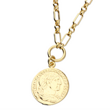 Greek Coin Necklace in Gold