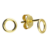 Circle Studs in Gold