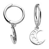 Mystic Moon Huggie Hoops
