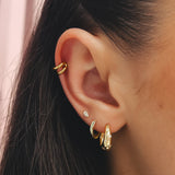 Illusion Double Ear Cuff in Gold