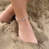 Double Chain Heart Anklet
