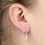 Mini Feather Hoops