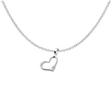 CZ Open Heart Necklace