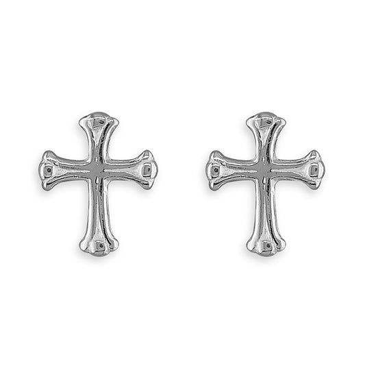 Gothic Cross Stud Earrings
