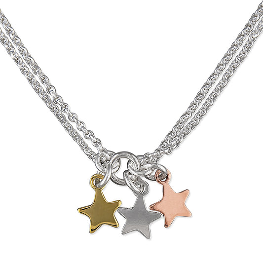 Tri-Coloured Stars Necklace