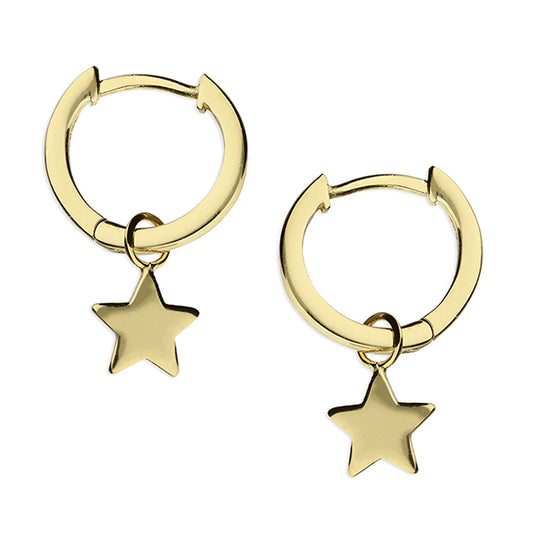 Star Charm Hoops