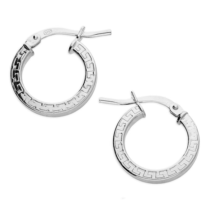 Greek Style Hoop Earrings