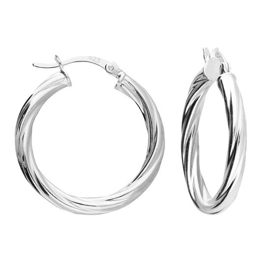 Medium Twisted Hinged Hoops