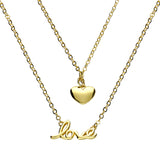 Double Love Necklace in Gold