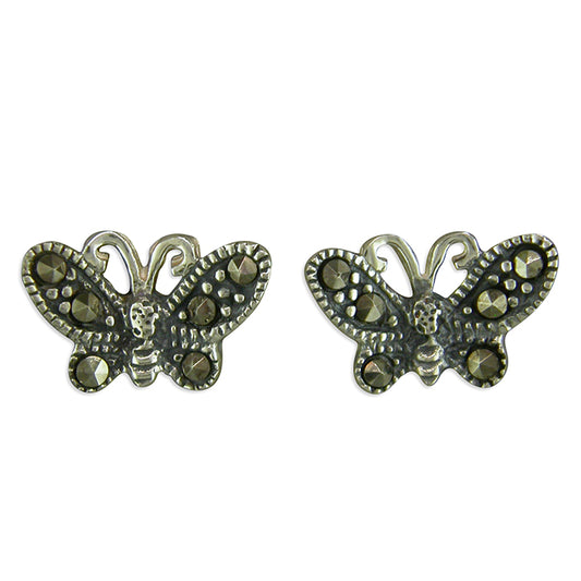 Marcasite Butterfly Studs