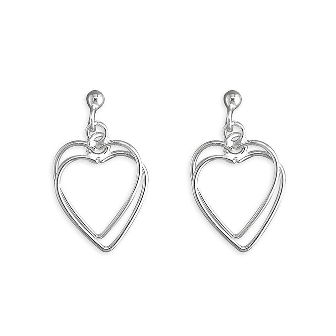 3D Heart Earrings