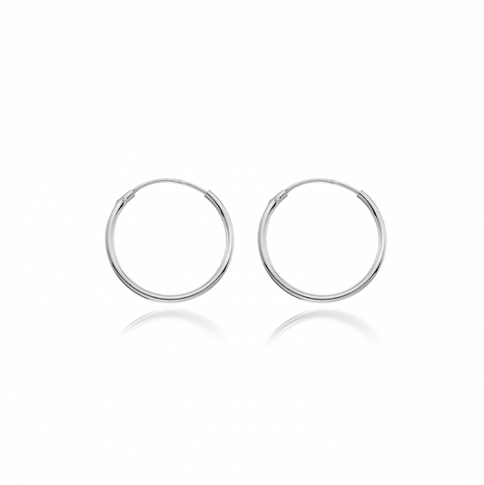 Silver 17mm Hoops