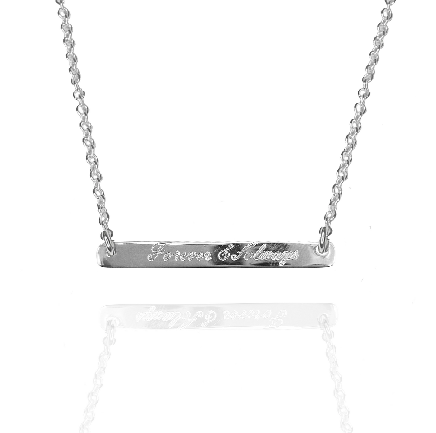Signature Engraved Bar Necklace