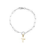 Signature 9ct Gold Cross Trace Bracelet