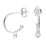 Sparkle Heart Mini Hoops