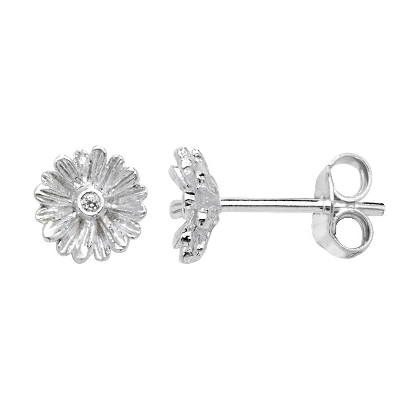 Silver Daisy Studs