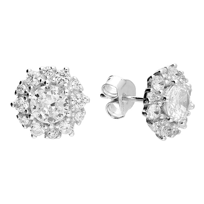 Antique Sparkle Flower Studs