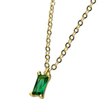 Tahiti Baguette Necklace in Gold