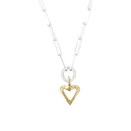 Signature Gold Open Heart Trace Necklace