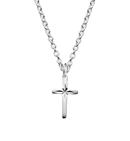 Diamond Cut Cross Necklace