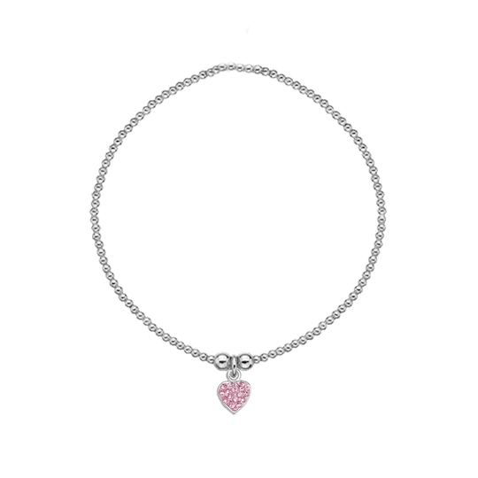 Pink Heart Sparkle Bracelet