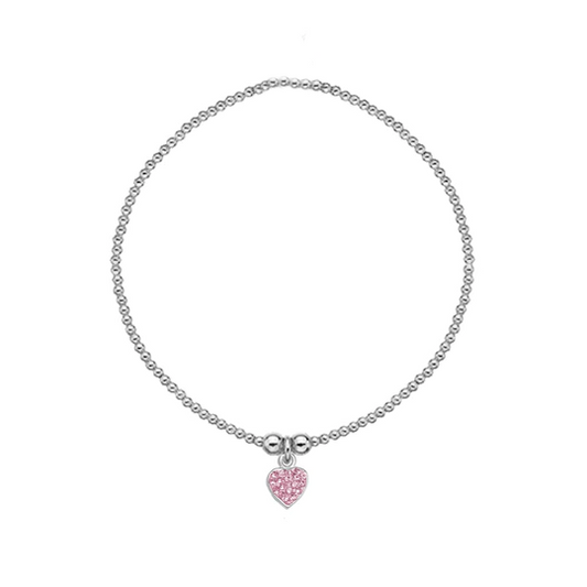 Pink Heart Sparkle Bracelet