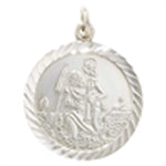 Diamond Cut St Christopher Necklace