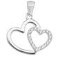Sparkle Double Heart Necklace