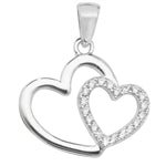 Sparkle Double Heart Necklace