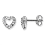 Sparkle Open Heart Studs