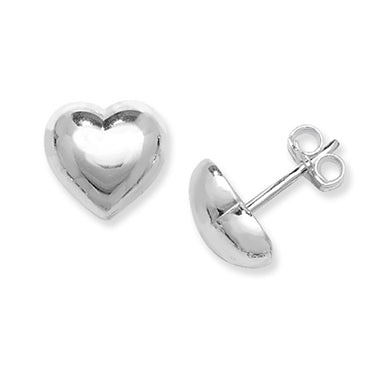 Puffed Heart Stud Earrings