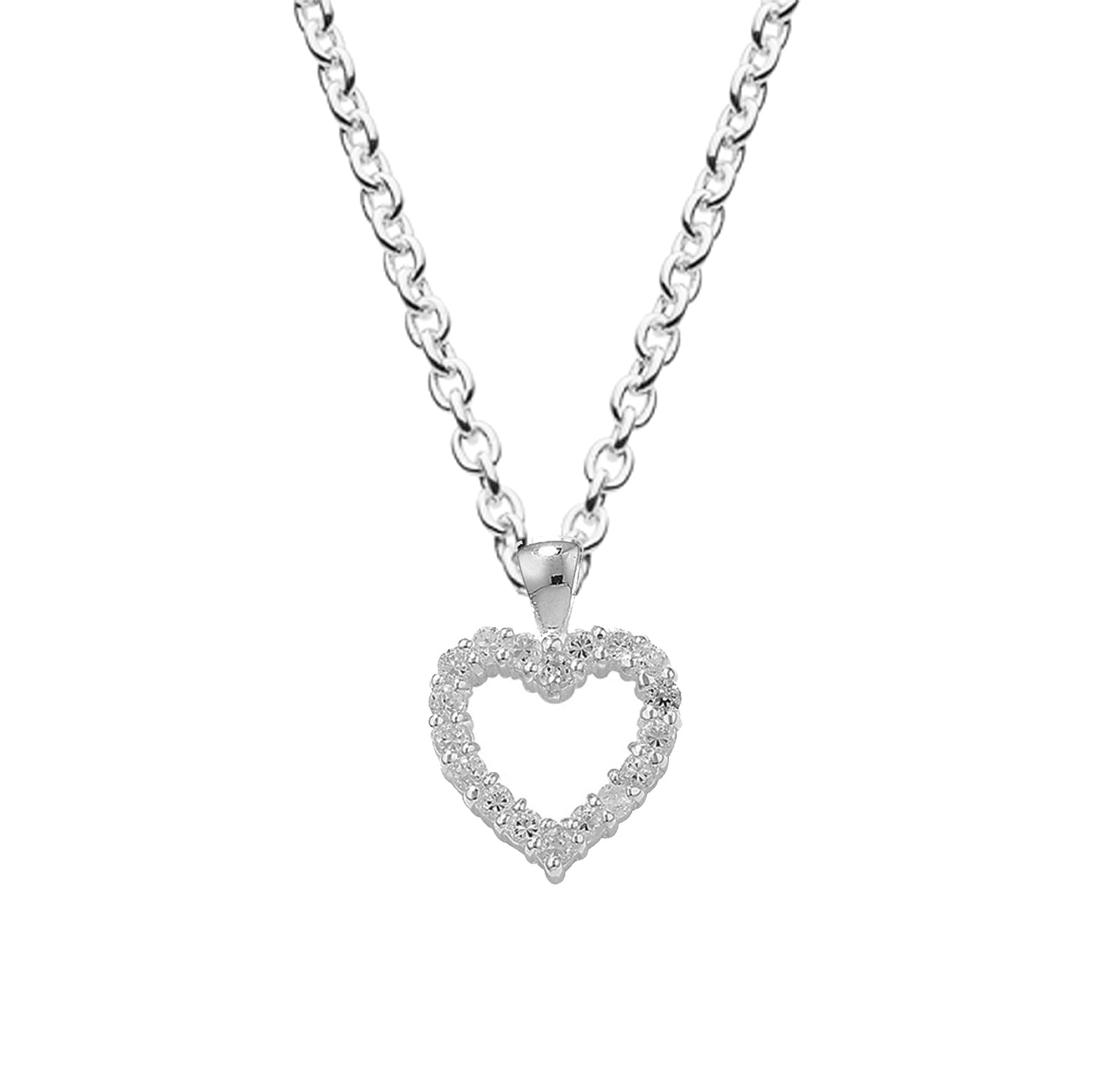 Sparkle Open Heart Necklace